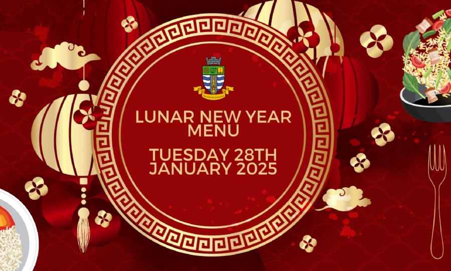 Lunar new year menu themed vector illustrations